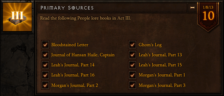Act III Achievement - Primary Sources - People Lore Books