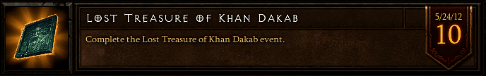 Lost Treasure of Khan Dakab - Achievement